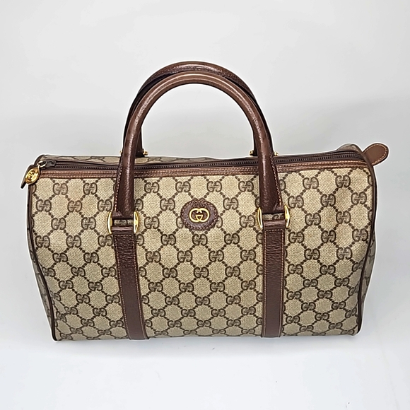 Authentic Gucci Monogram Classic Satchel Vintage Handbag Purse Authentic - Picture 3 of 17